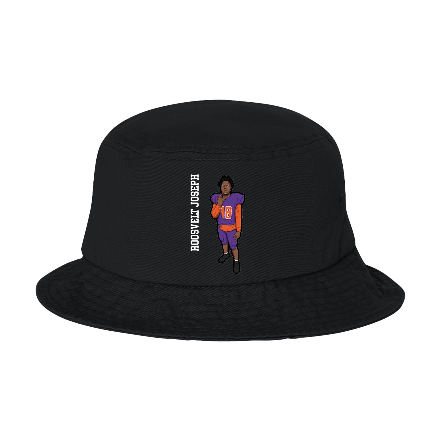 Bucket Cap — Name Vertical in Black