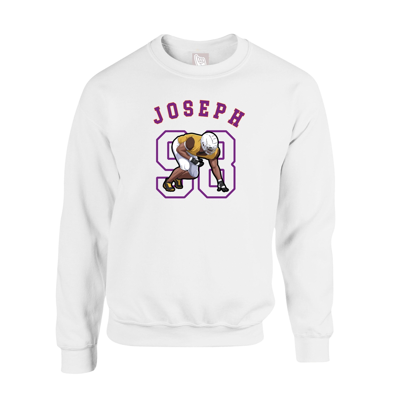 Fleece Crew — Shirsey Arch in White
