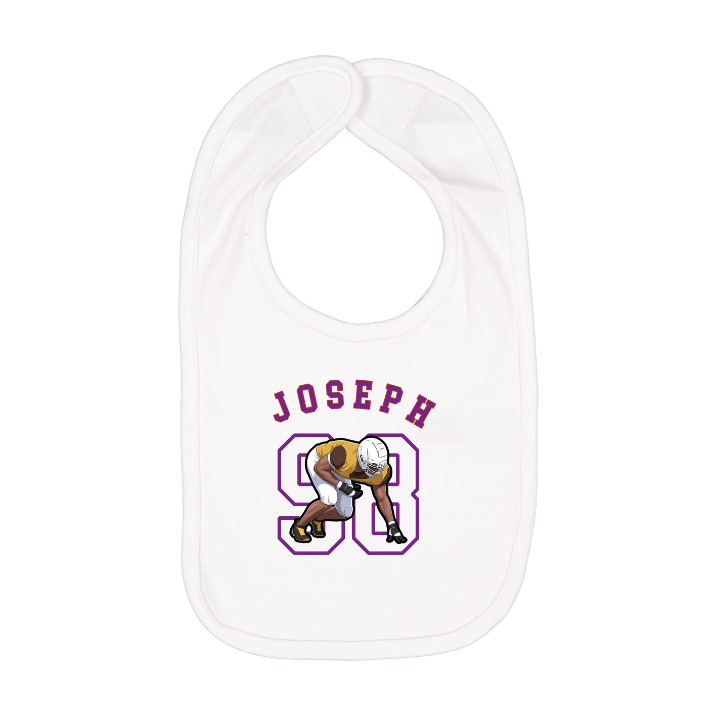 Infant Bib — Shirsey Arch in White
