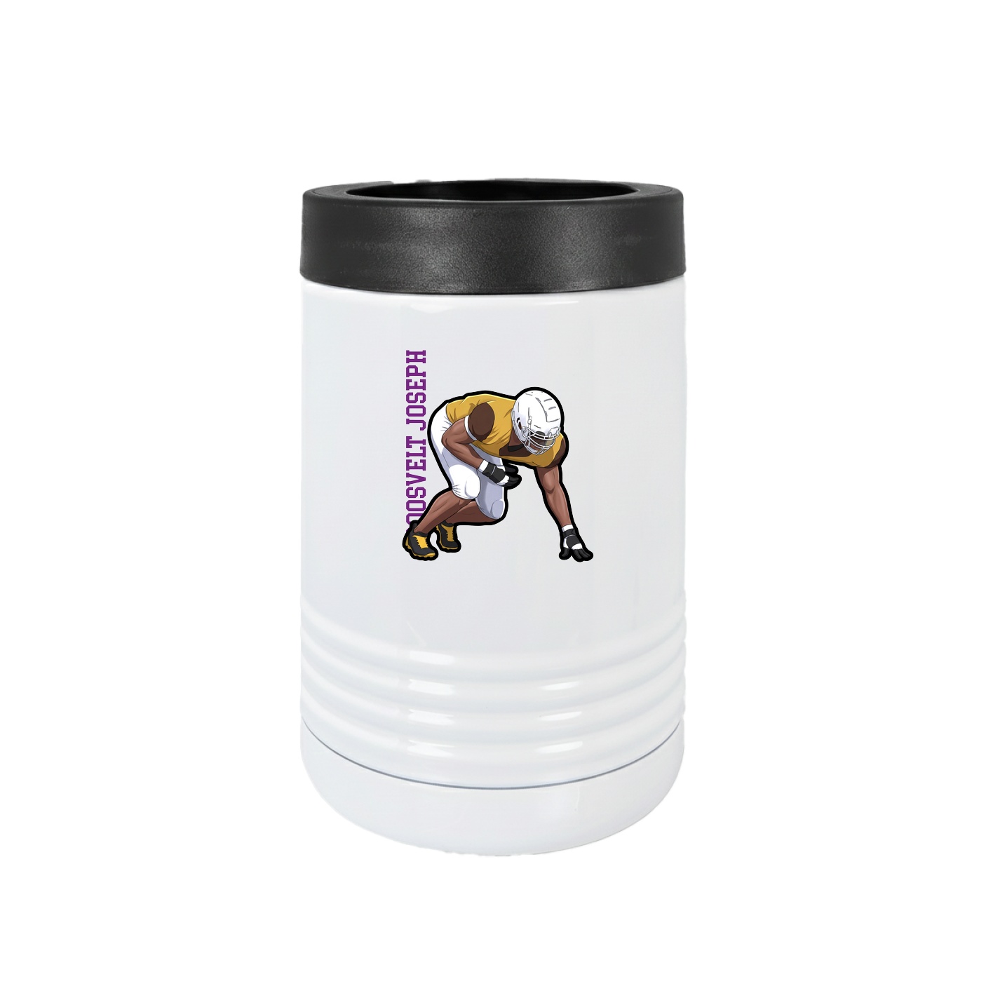 Beverage Holder — Name Vertical in White