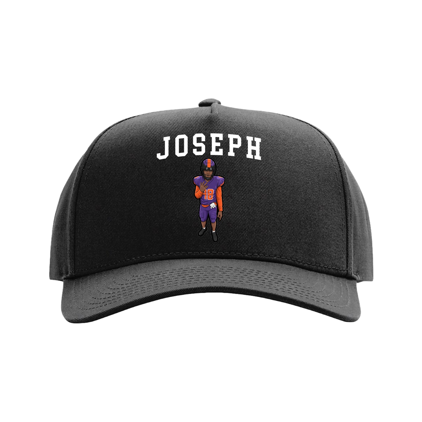 Full Fabric Five-Panel Champ Cap — Shirsey in Black
