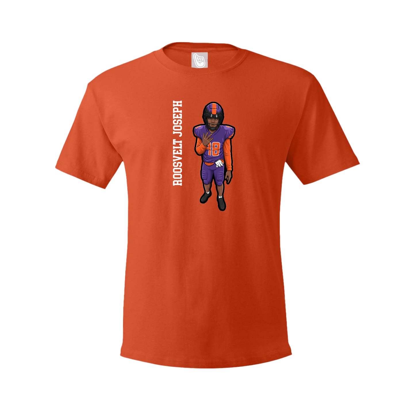 Tee — Name Vertical in Orange
