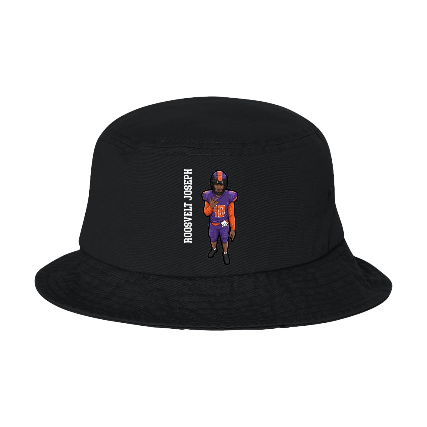 Bucket Cap — Name Vertical in Black