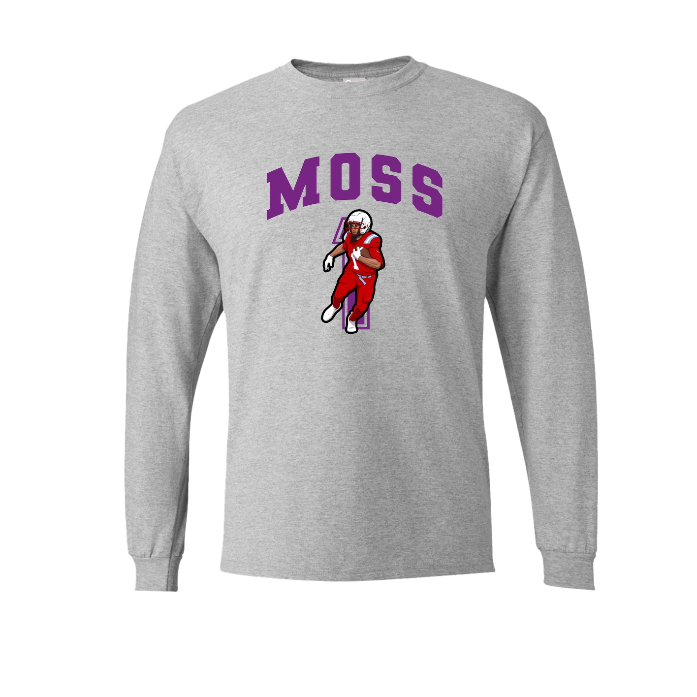 Long Sleeve Tee — Number in Grey