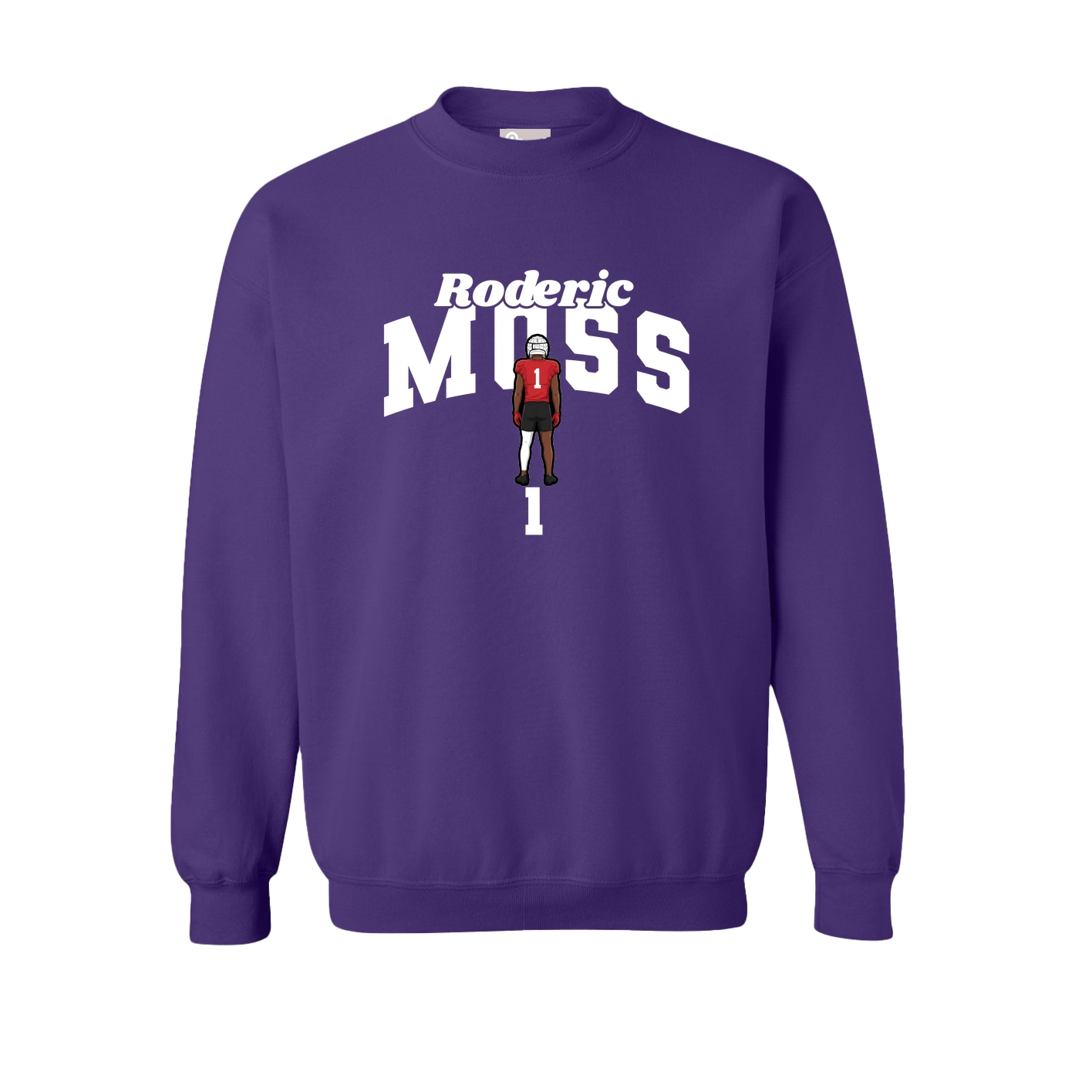 Fleece Crew — Signature Arch in Purple