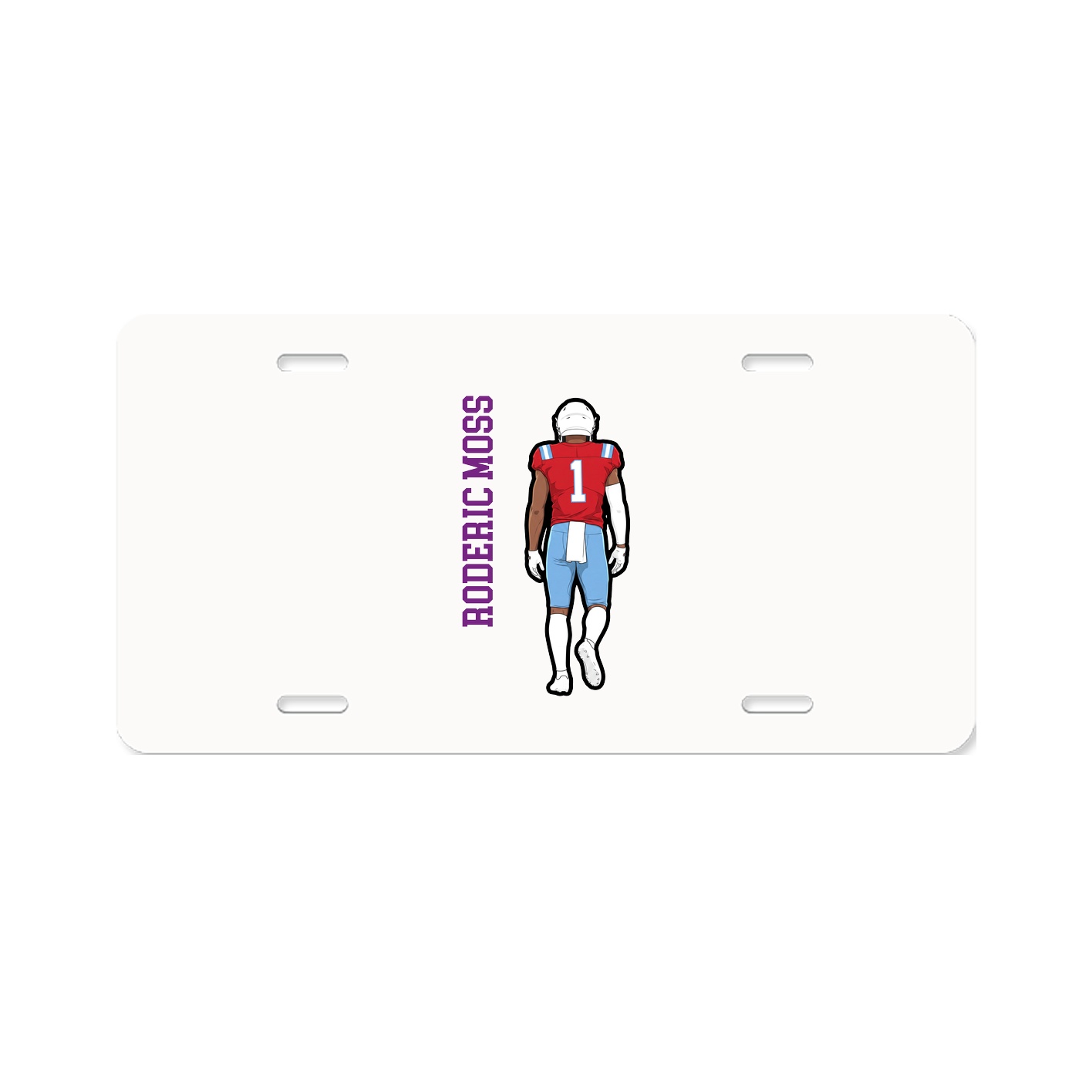 License Plate — Name Vertical in Classic