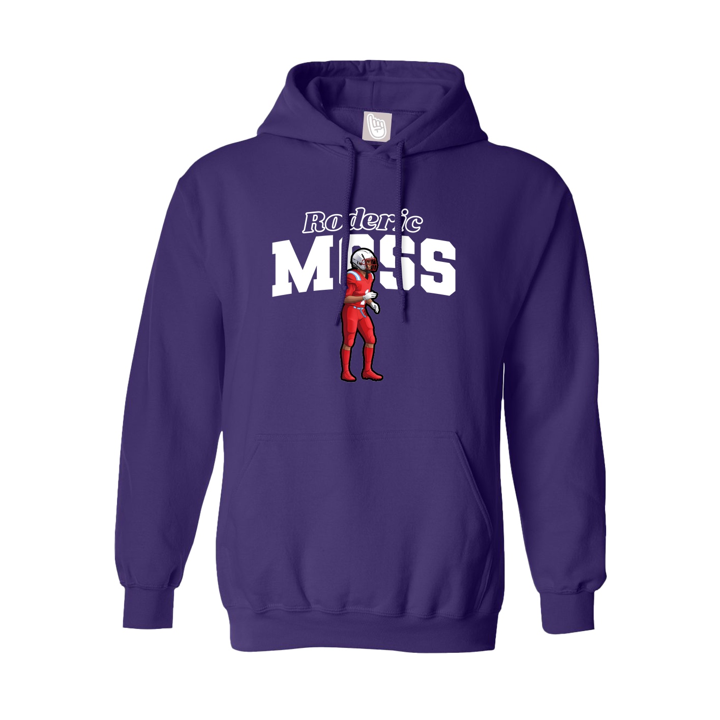 Hoodie — Name Arch in Purple