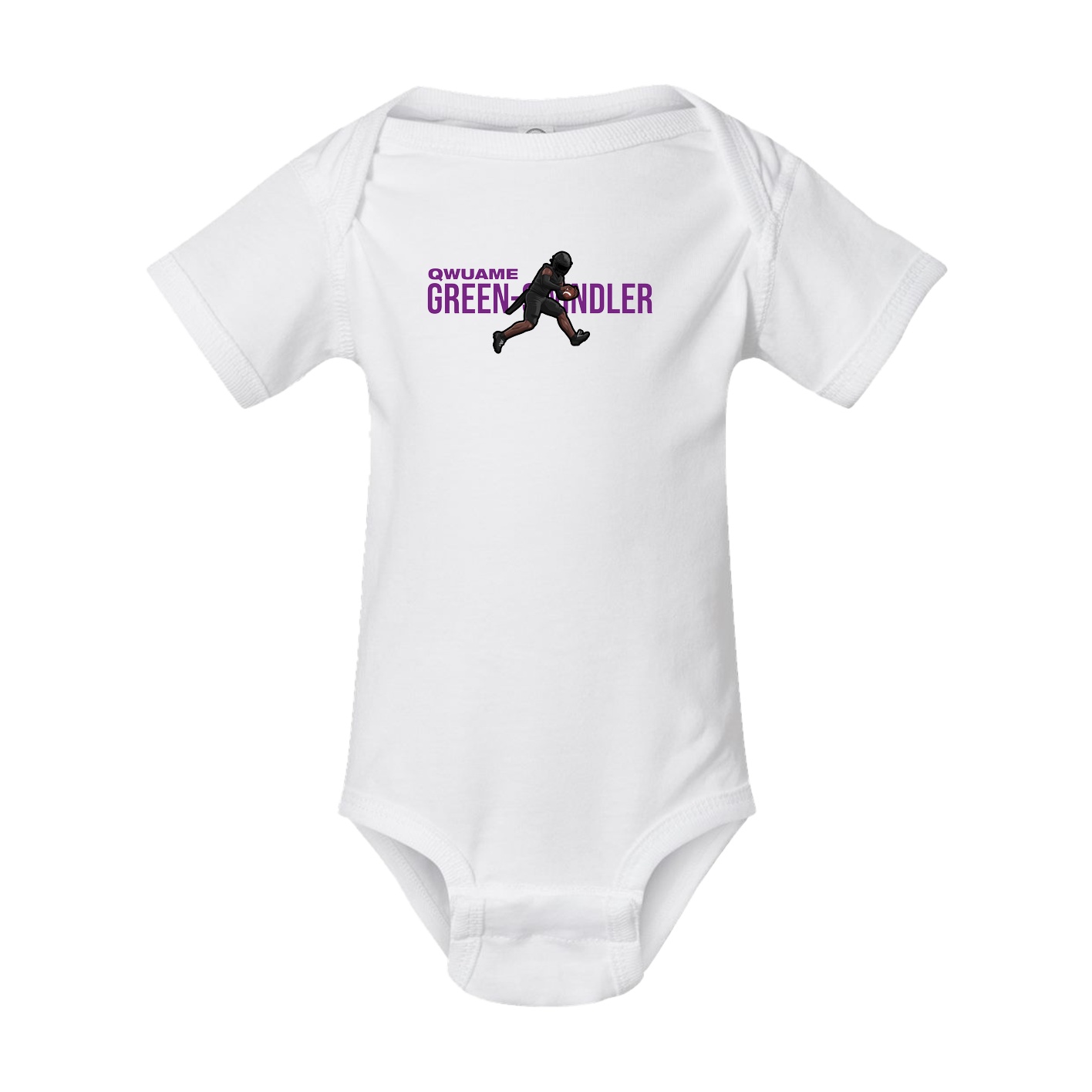 Baby Onesie — Player Name in White