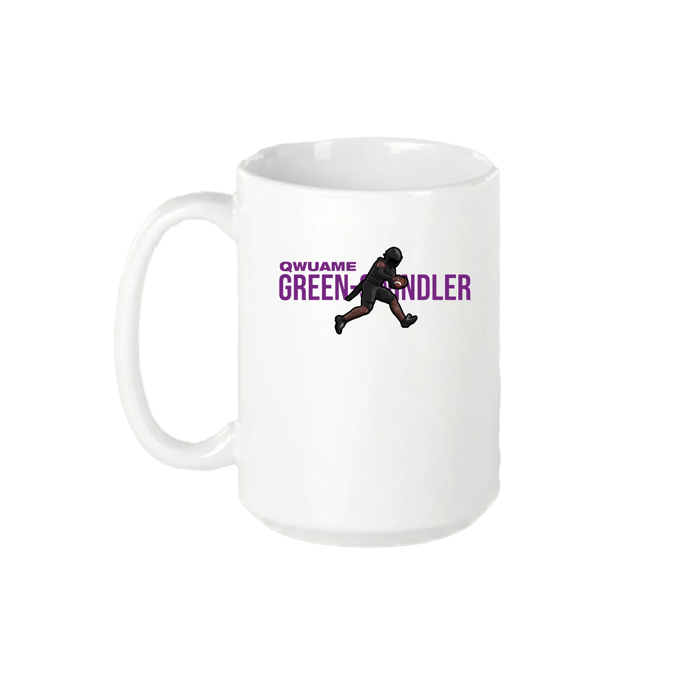 15oz Coffee Mug — Player Name in White