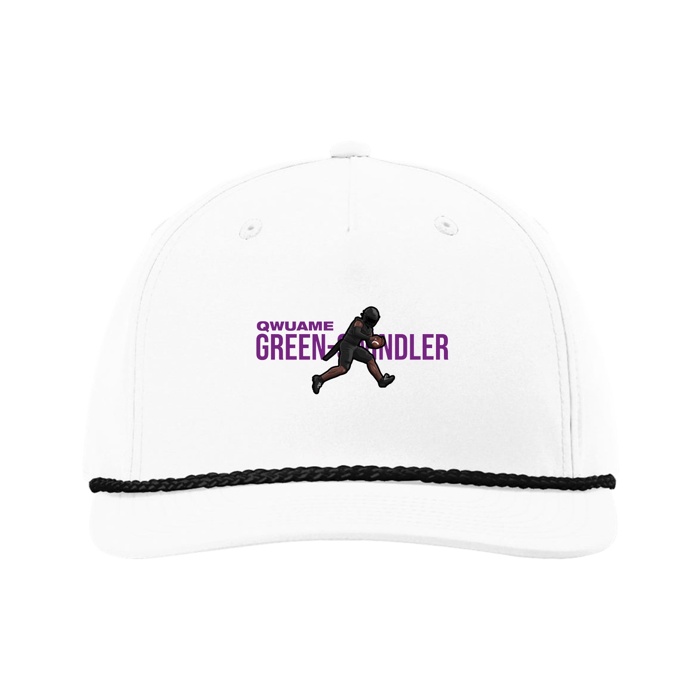 Five-Panel Classic Rope Cap — Player Name in White