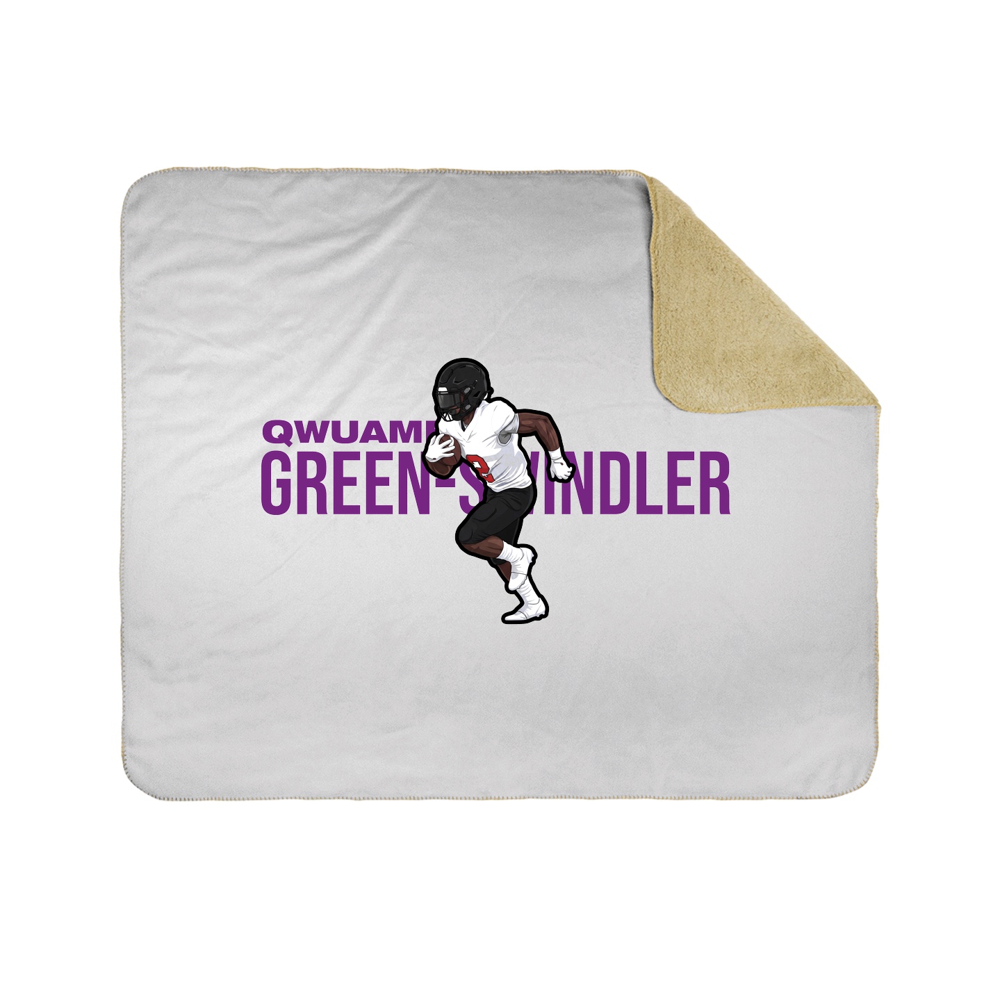 Throw Blanket — Player Name in White