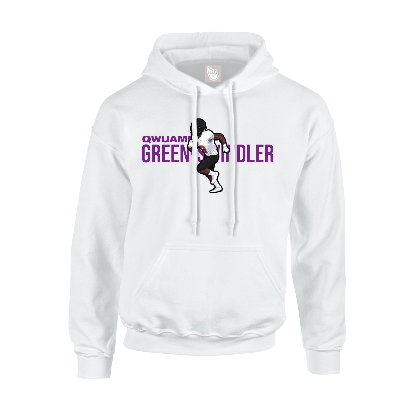 Youth Hoodie — Player Name in White