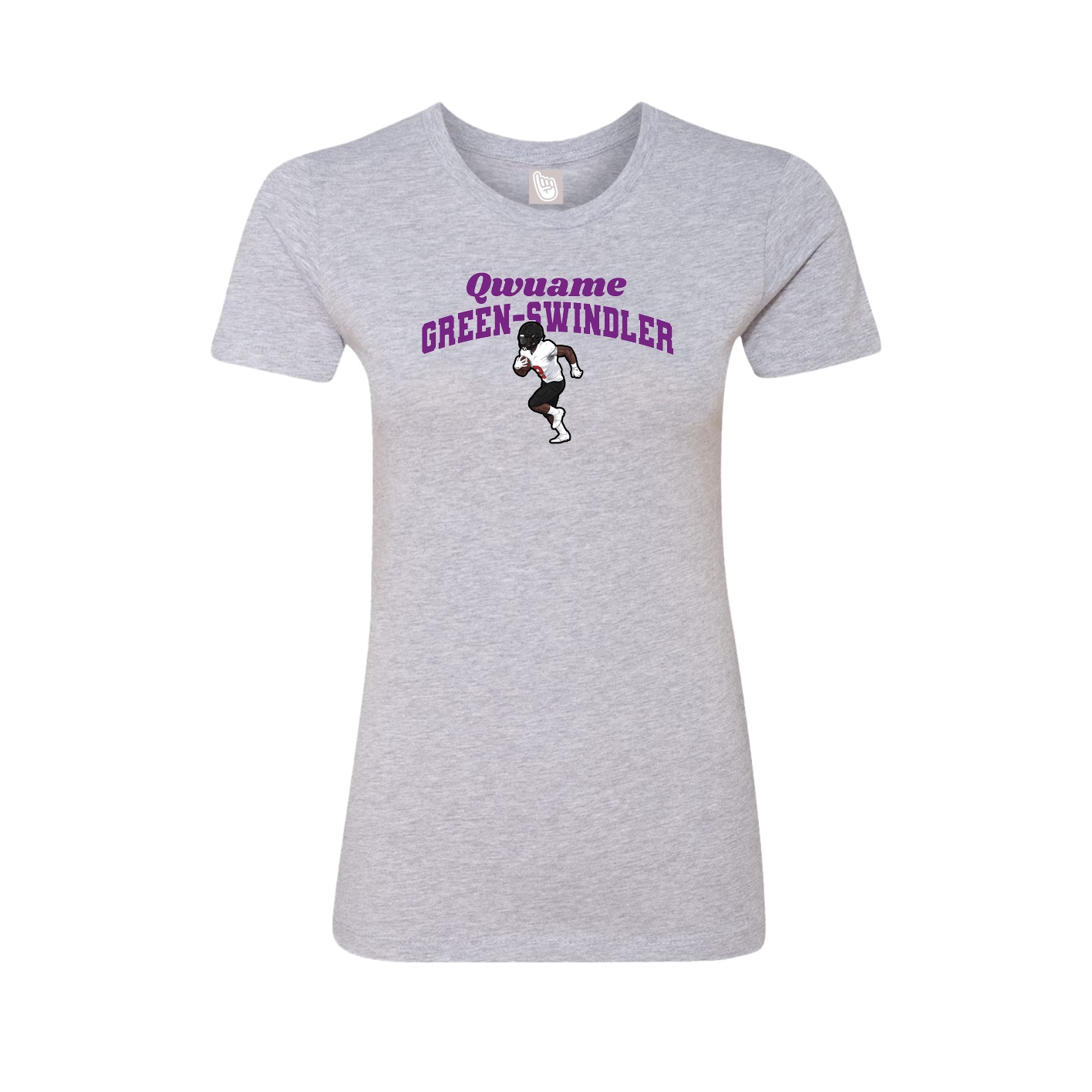 Fitted Women's Tee — Signature Arch in Grey