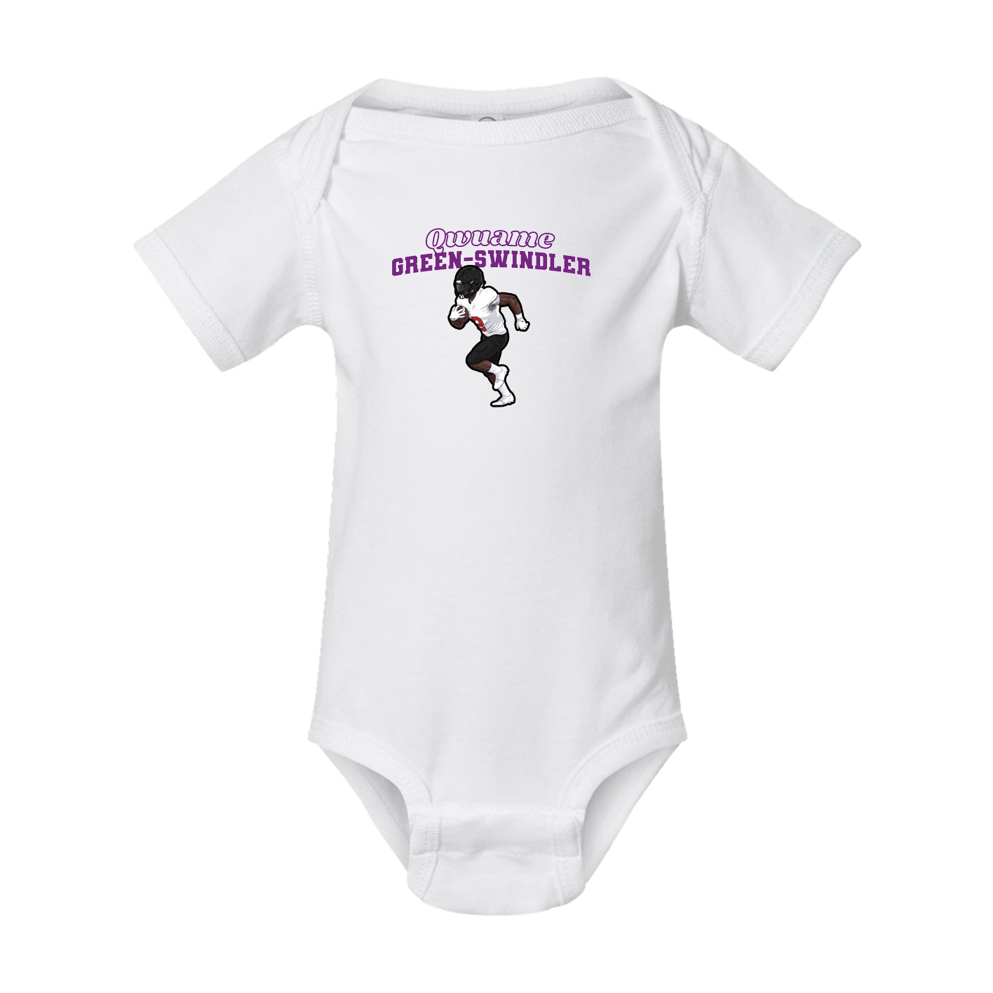 Baby Onesie — Name Arch in White