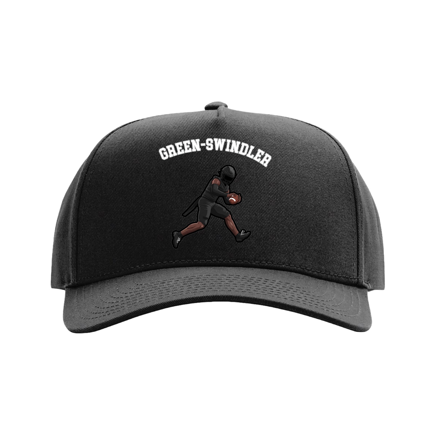 Full Fabric Five-Panel Champ Cap — Shirsey Arch in Black