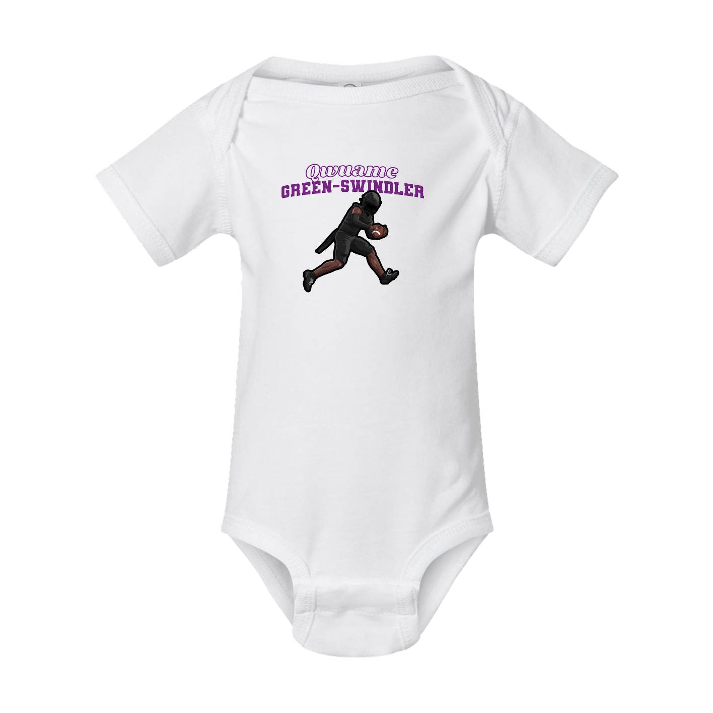 Baby Onesie — Name Arch in White