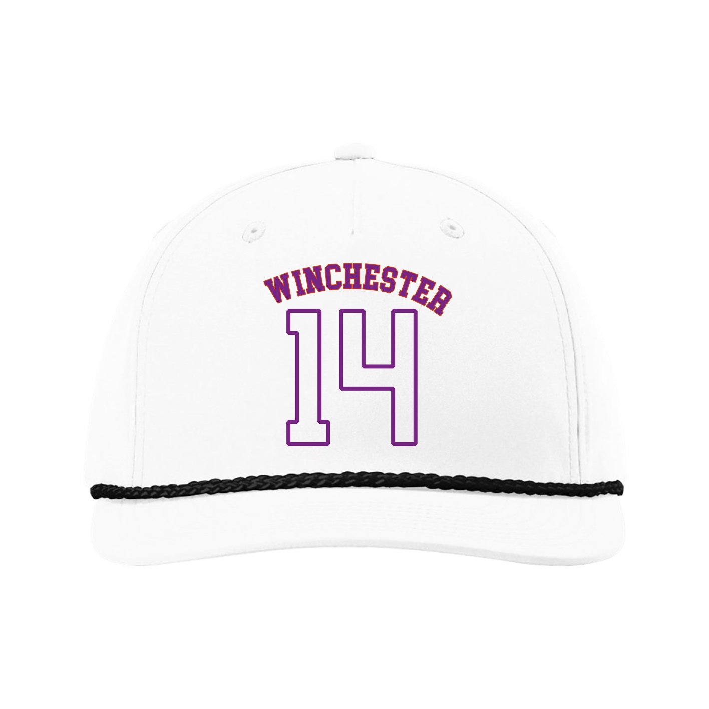 Five-Panel Classic Rope Cap — Shirsey Arch in White