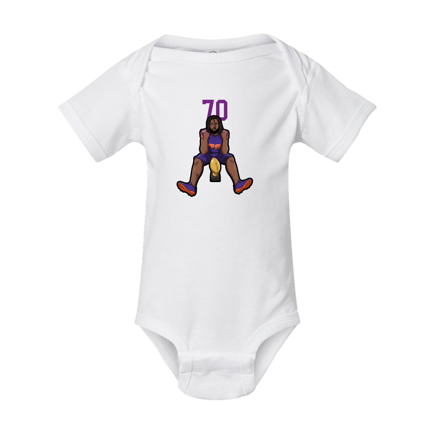 Baby Onesie — Number Top in White