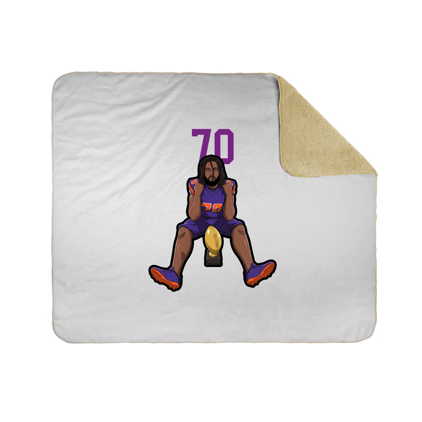 Throw Blanket — Number Top in White