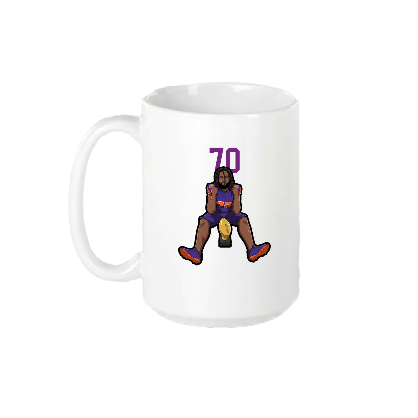 15oz Coffee Mug — Number Top in White