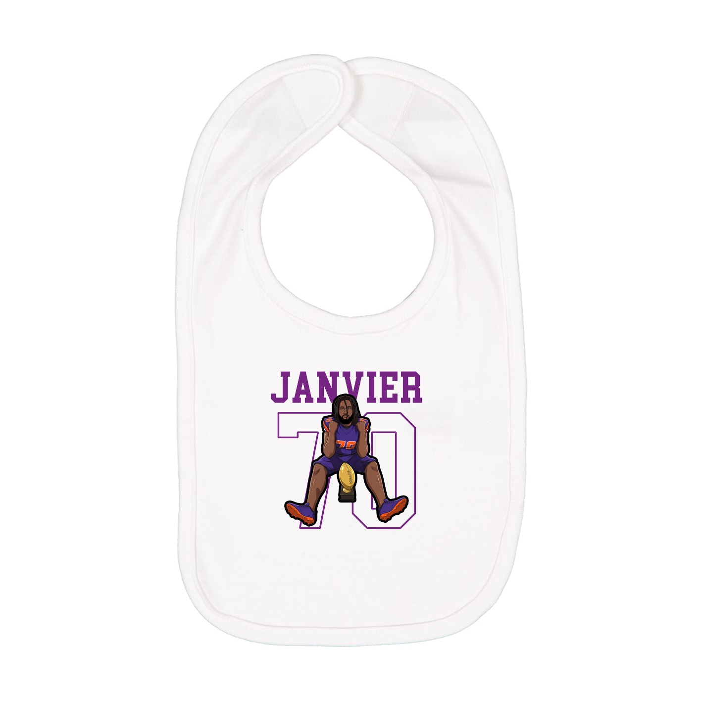 Infant Bib — Shirsey in White