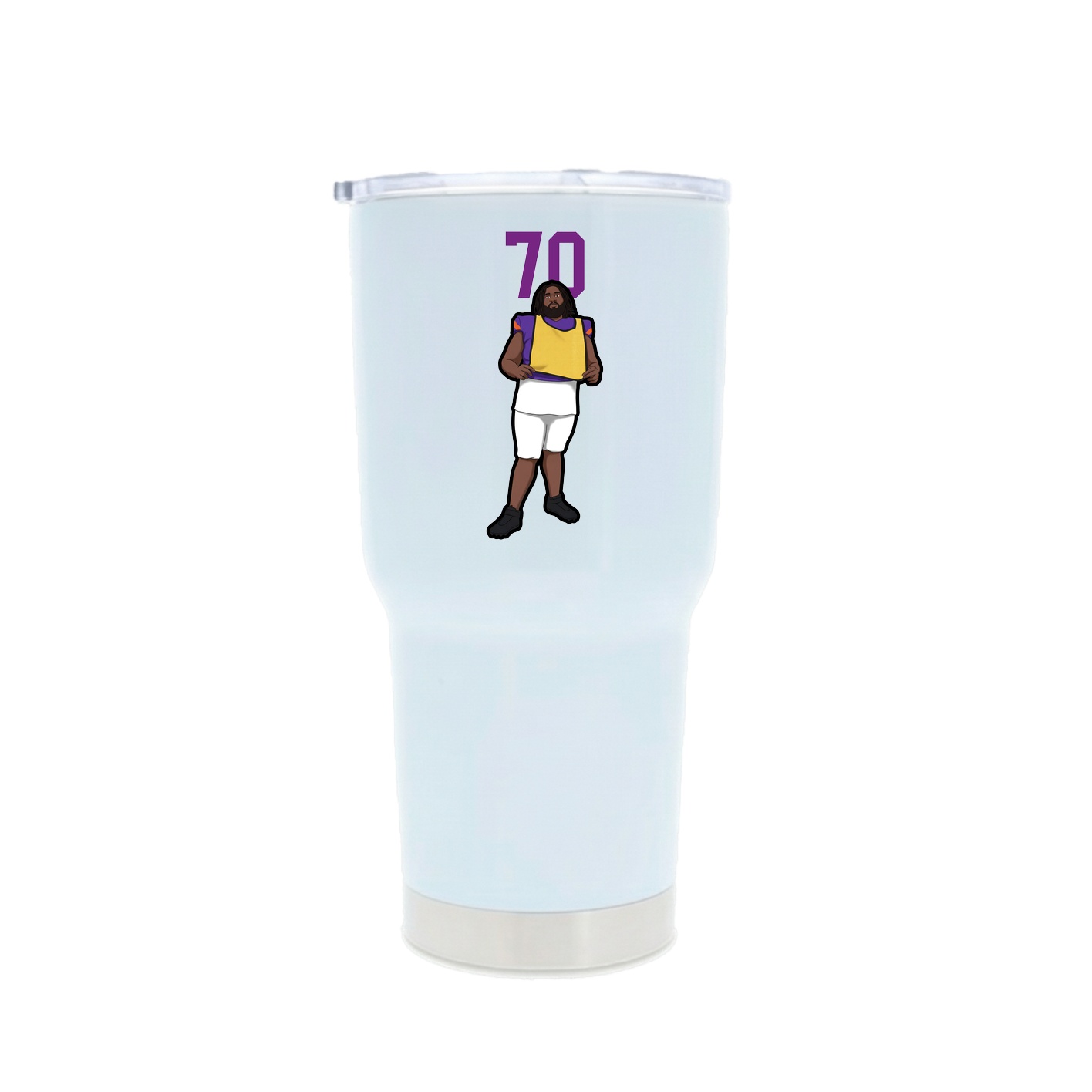 30oz Stainless Steel Tumbler — Number Top in White