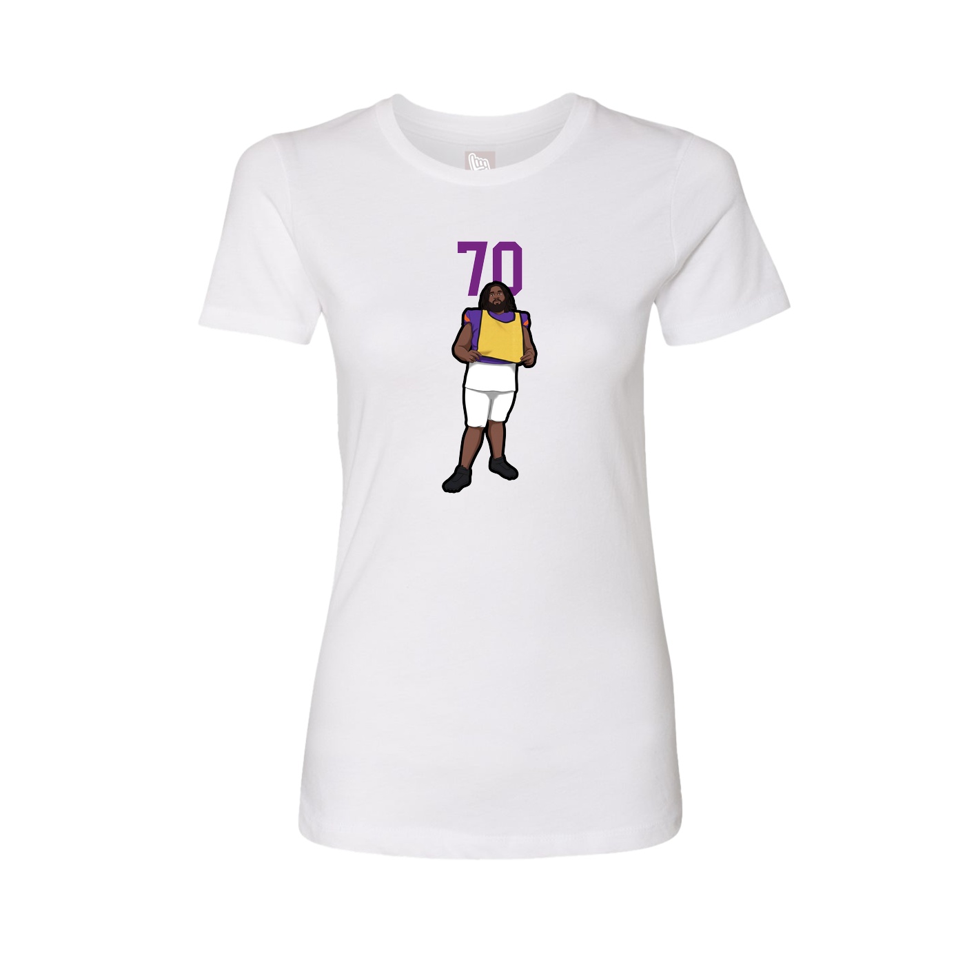 Fitted Women's Tee — Number Top in White