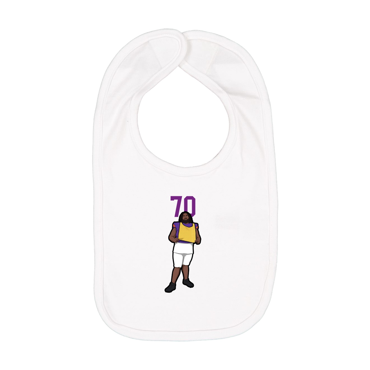 Infant Bib — Number Top in White