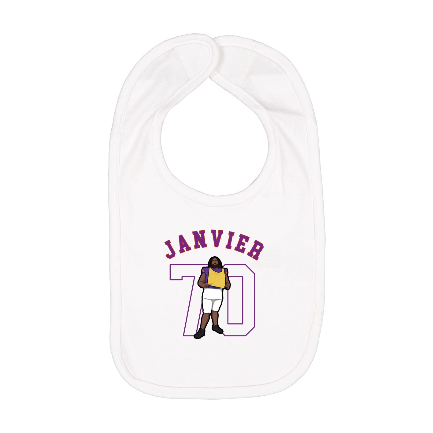 Infant Bib — Shirsey Arch in White