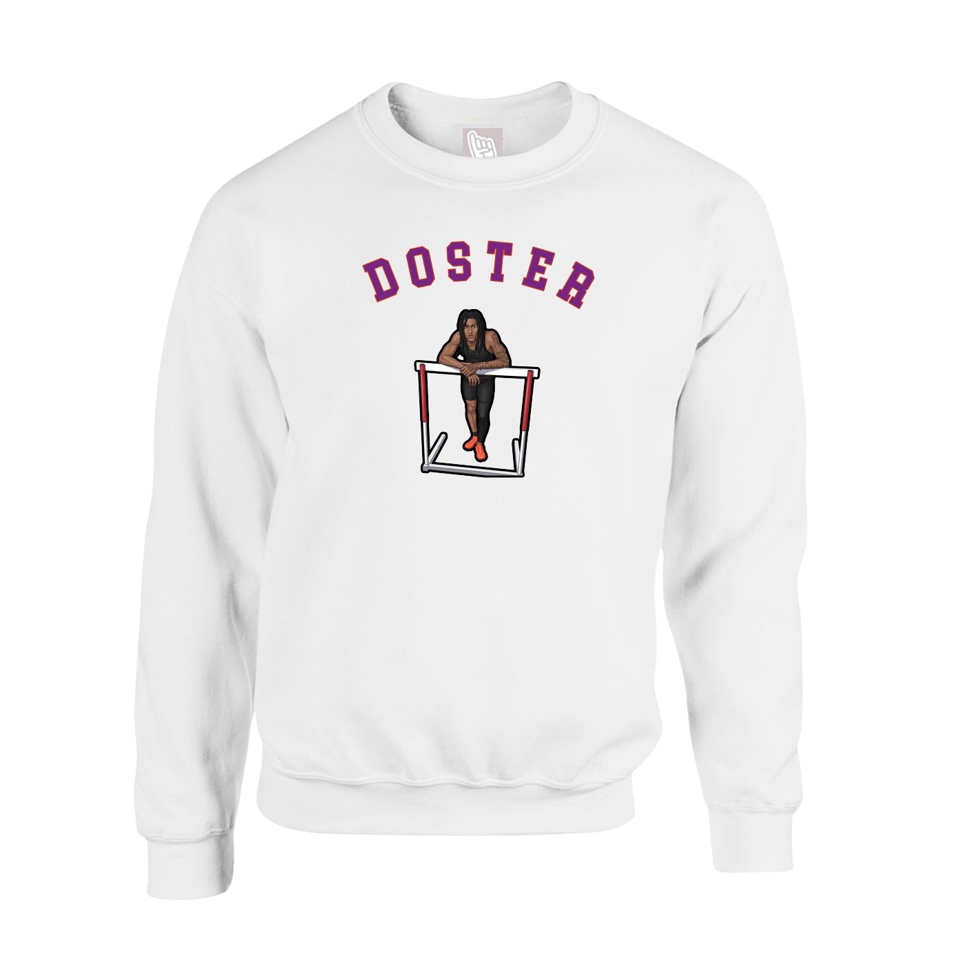 Fleece Crew — Shirsey Arch in White
