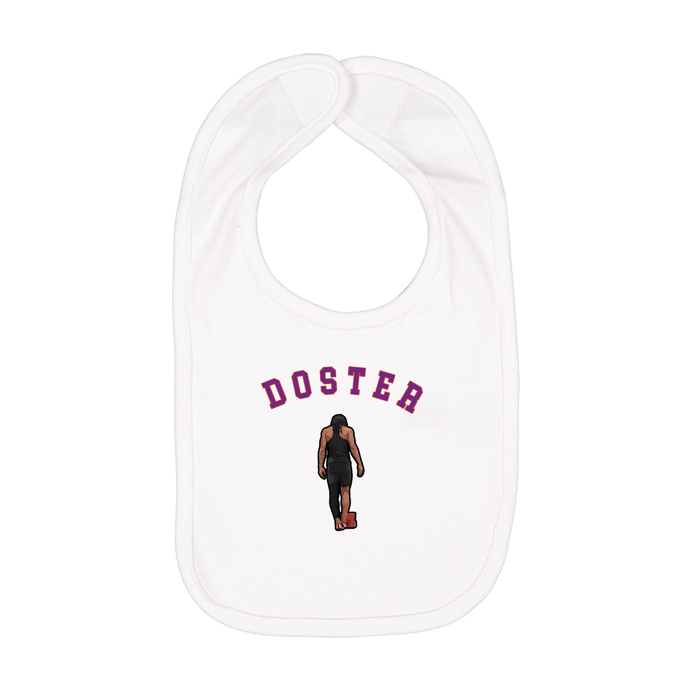 Infant Bib — Shirsey Arch in White