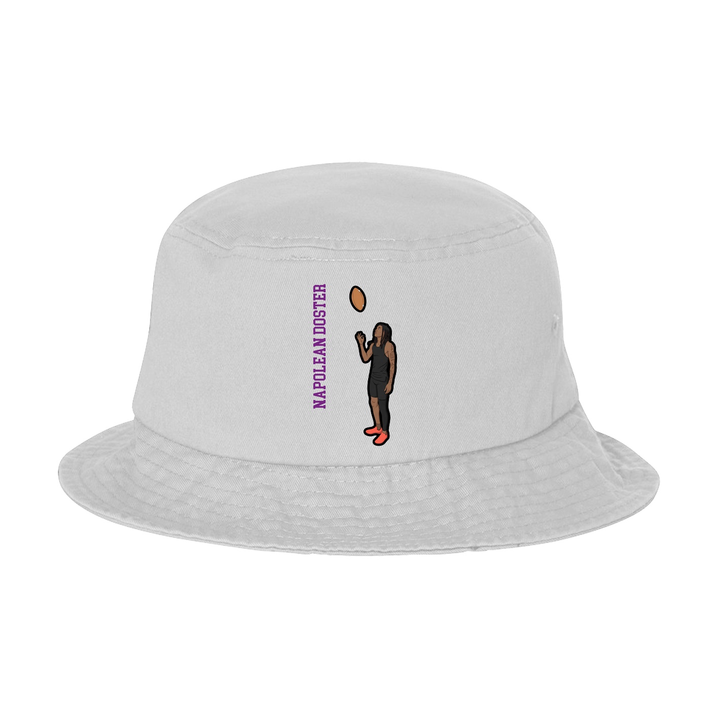 Bucket Cap — Name Vertical in White