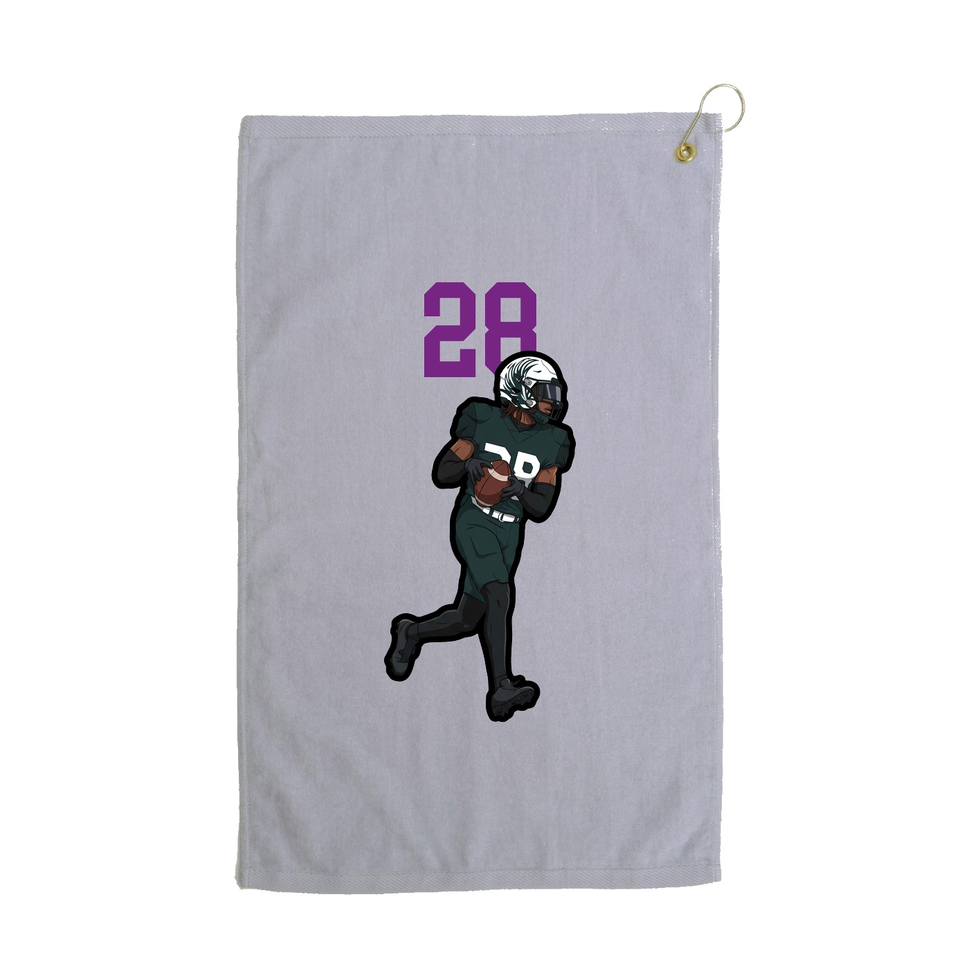 Golf Towel — Number Top in Grey