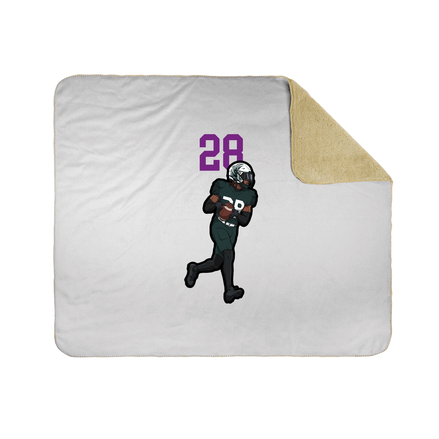 Throw Blanket — Number Top in White
