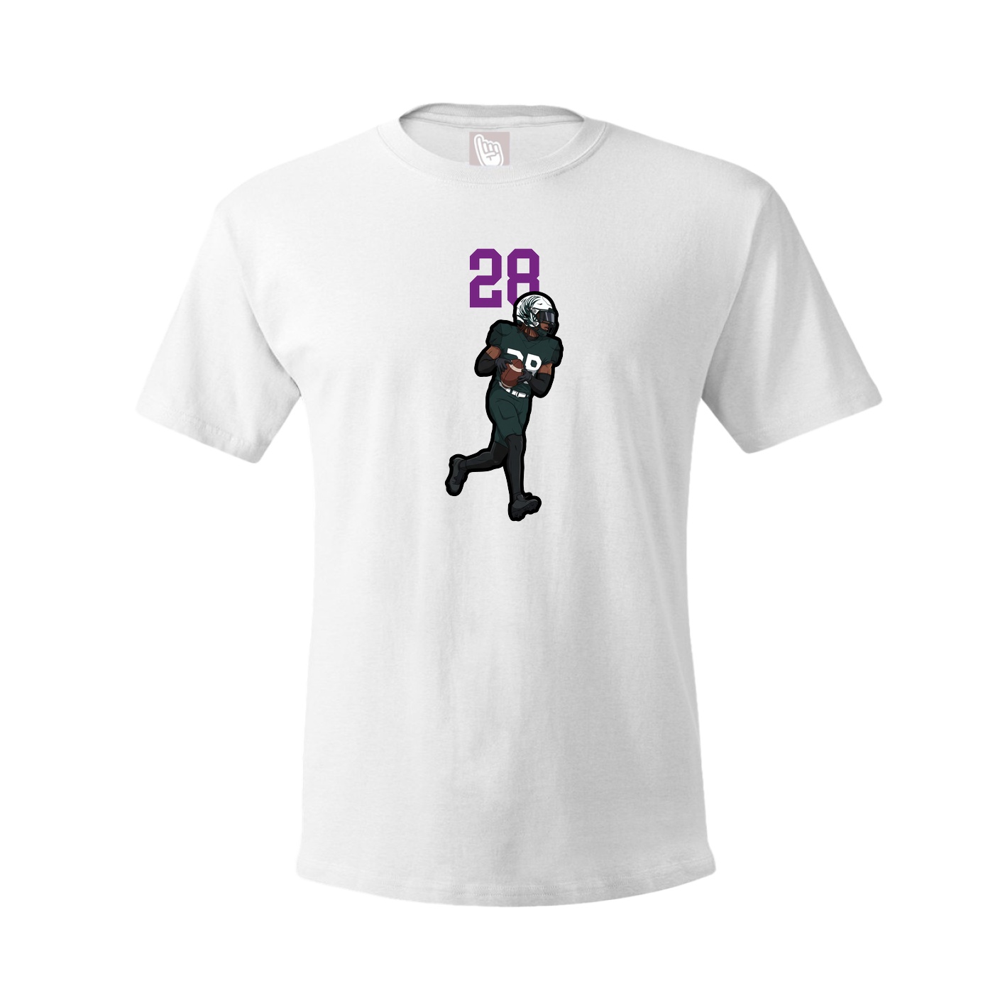 Youth Tee — Number Top in White