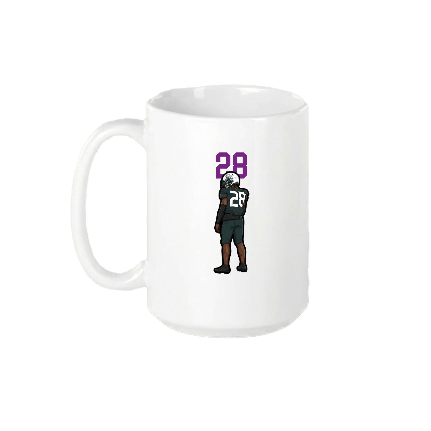 15oz Coffee Mug — Number Top in White