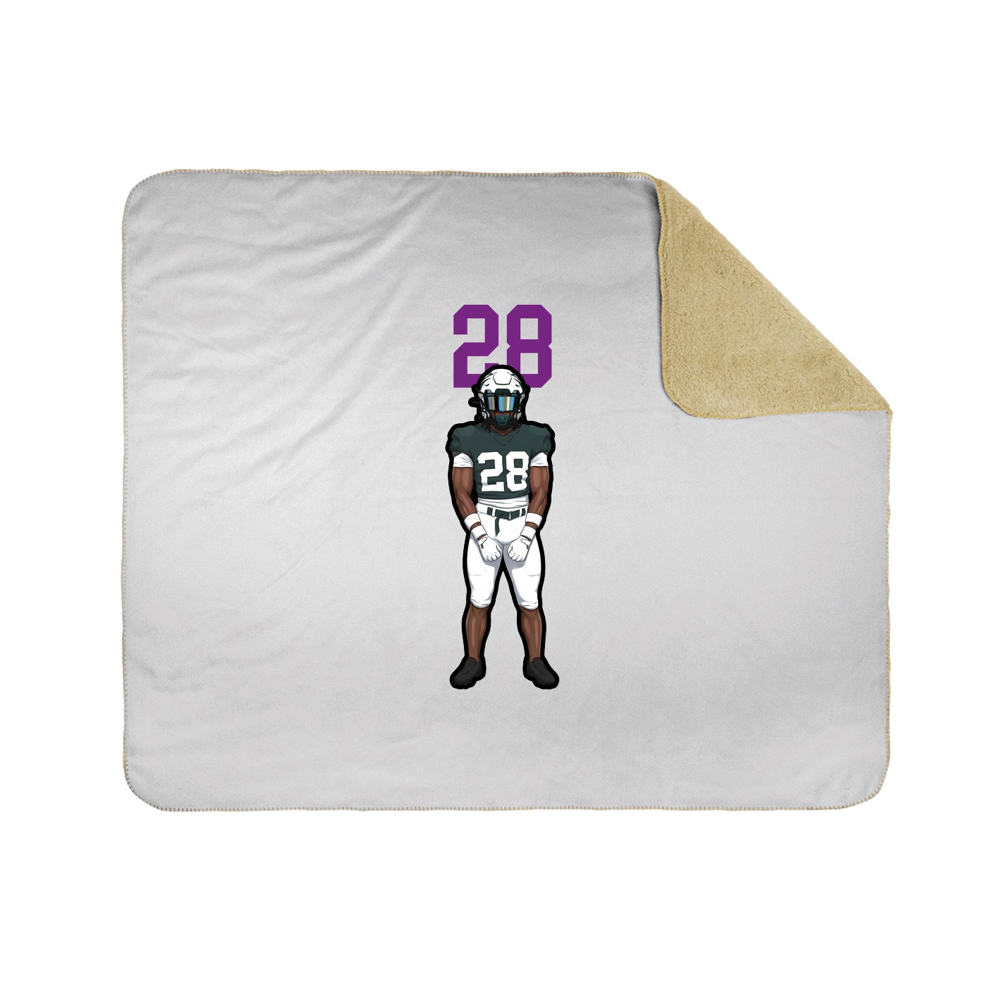 Throw Blanket — Number Top in White
