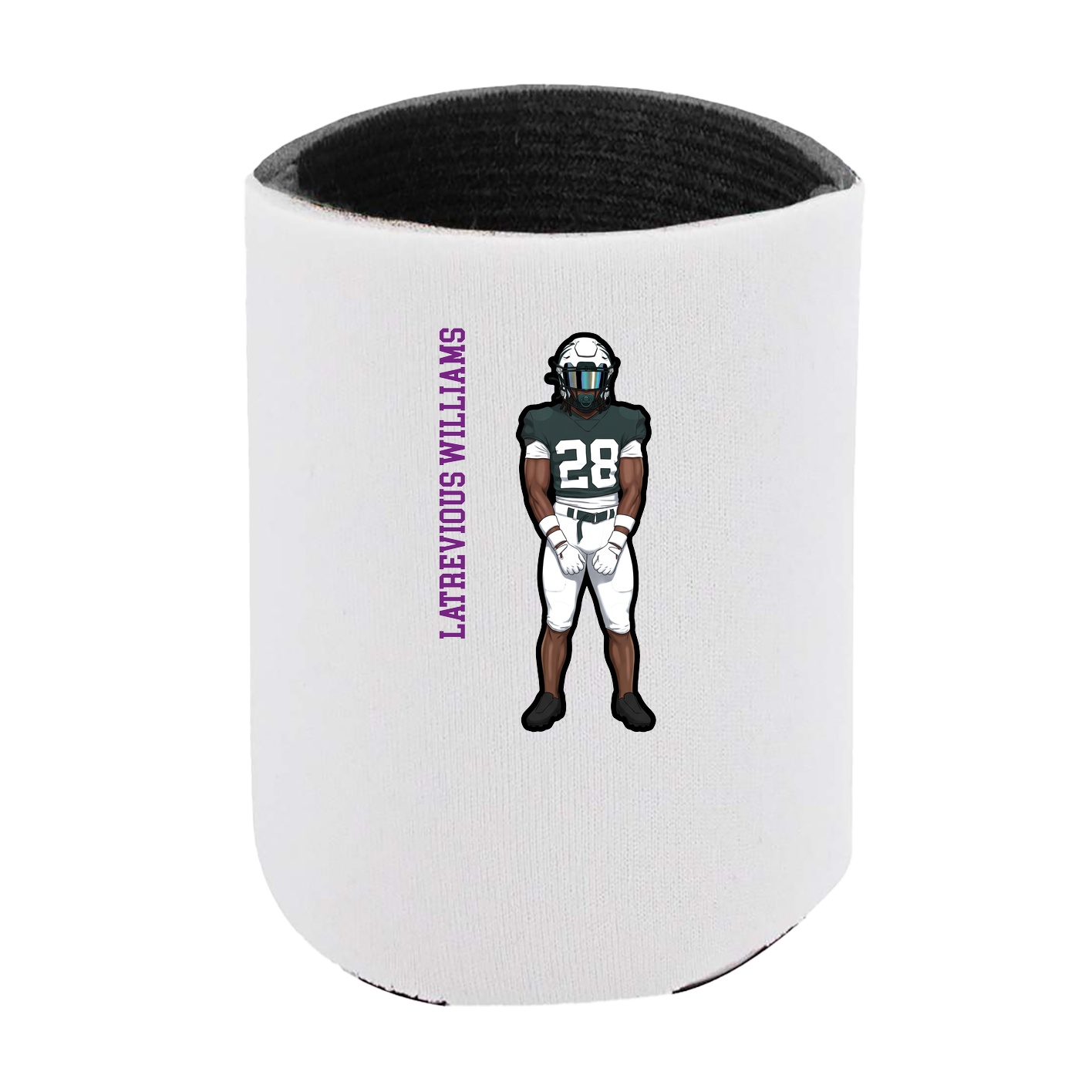 Can Holder — Name Vertical in White