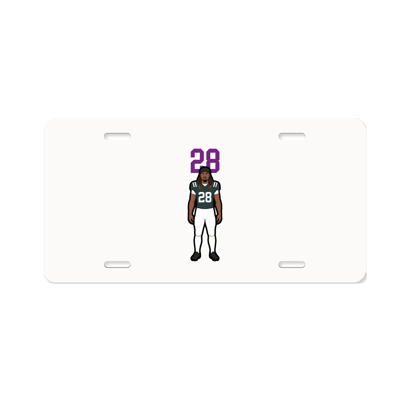 License Plate — Number Top in Classic