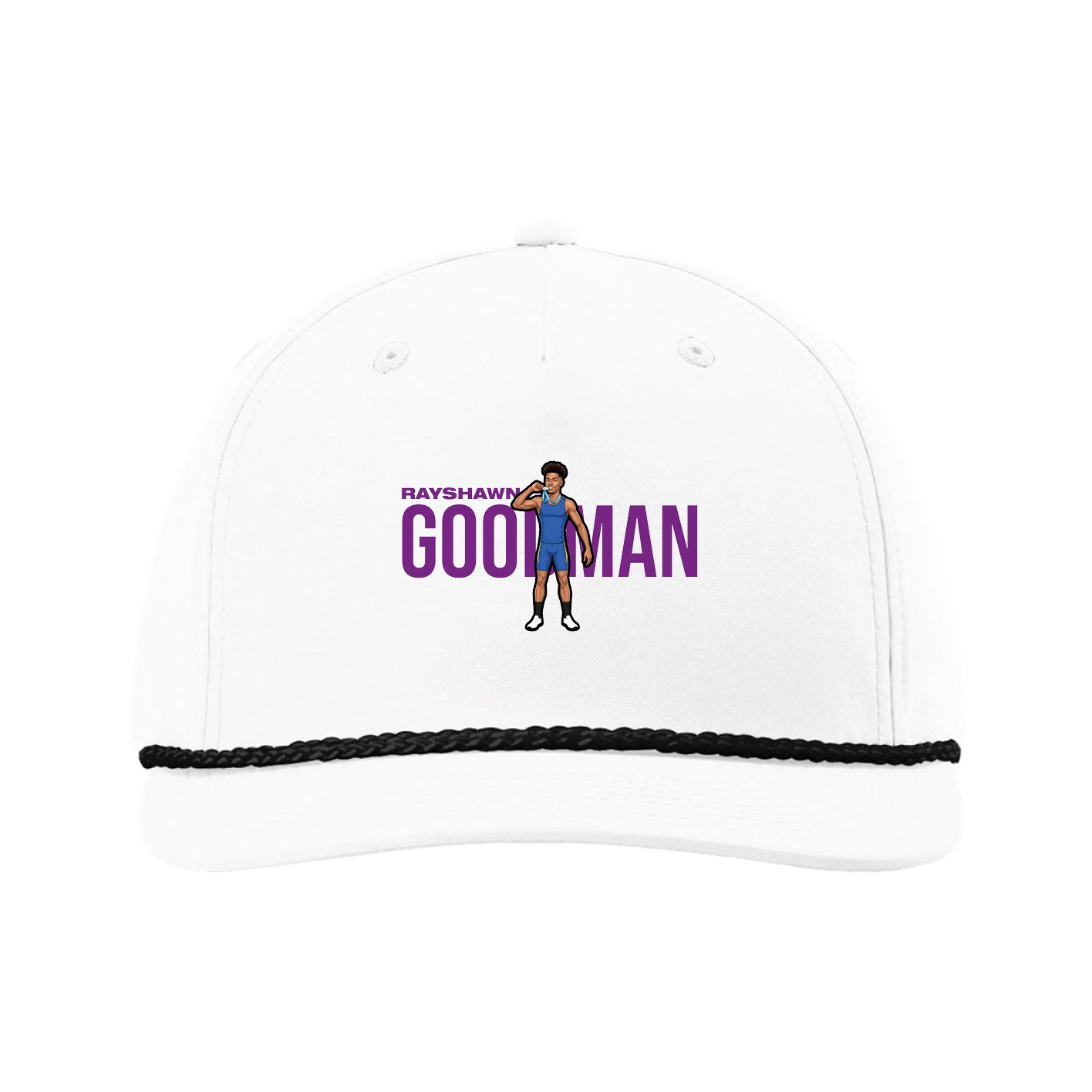 Five-Panel Classic Rope Cap — Player Name in White