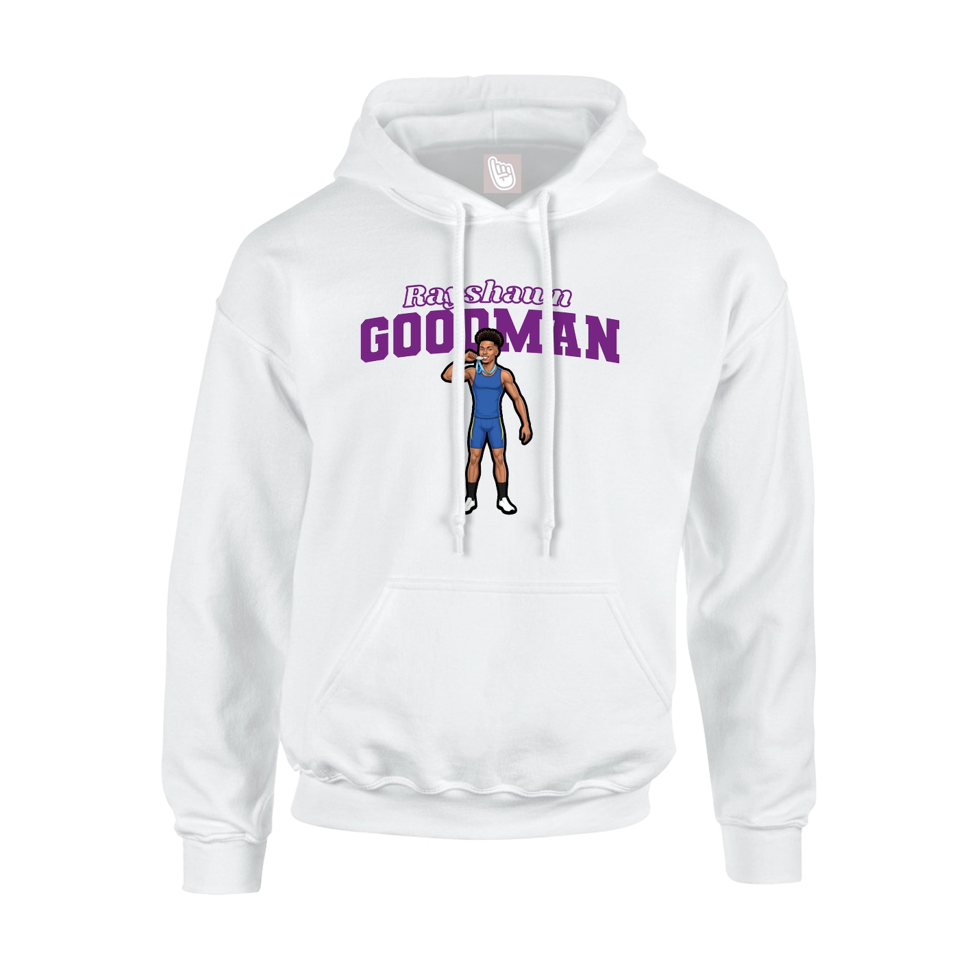Hoodie — Name Arch in White