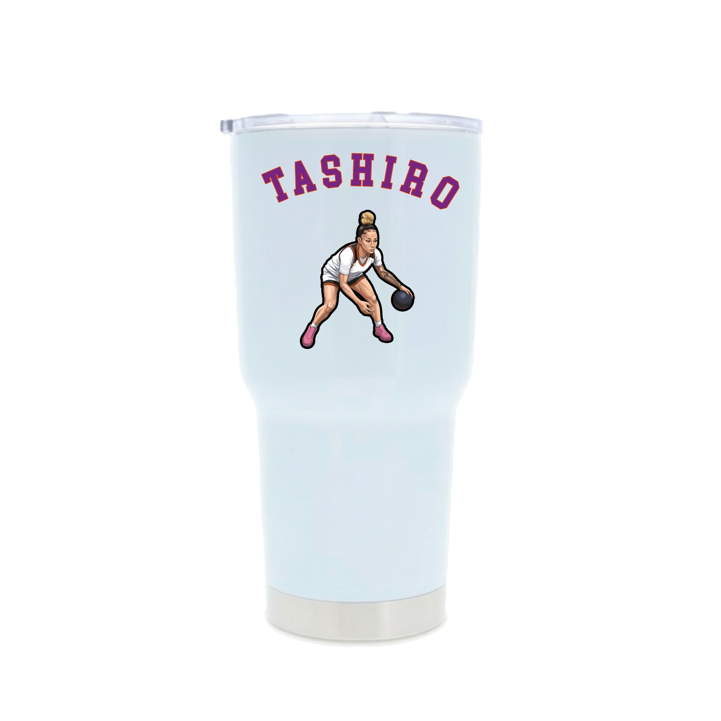 30oz Stainless Steel Tumbler — Shirsey Arch in White