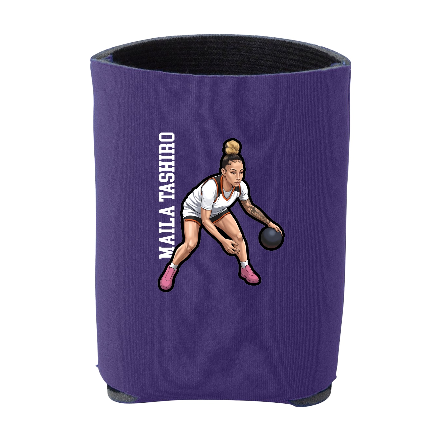 Can Holder — Name Vertical in Purple