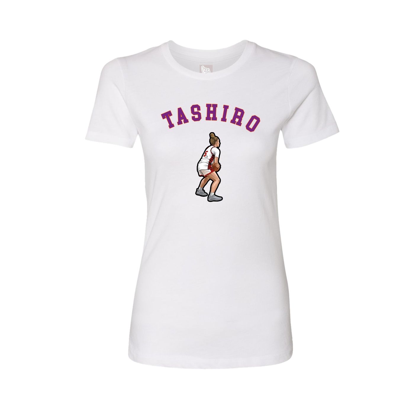 Fitted Women's Tee — Shirsey Arch in White