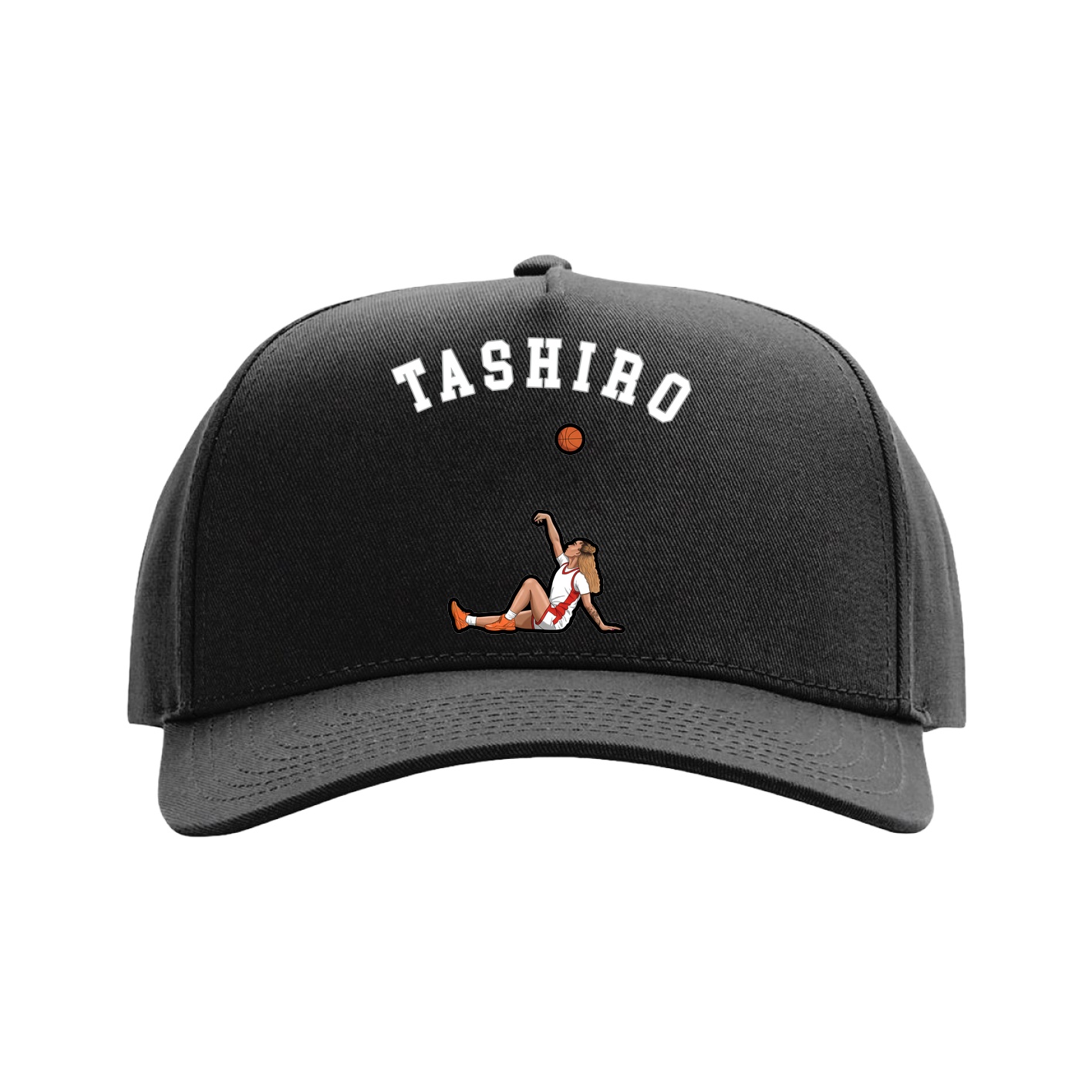 Full Fabric Five-Panel Champ Cap — Shirsey Arch in Black