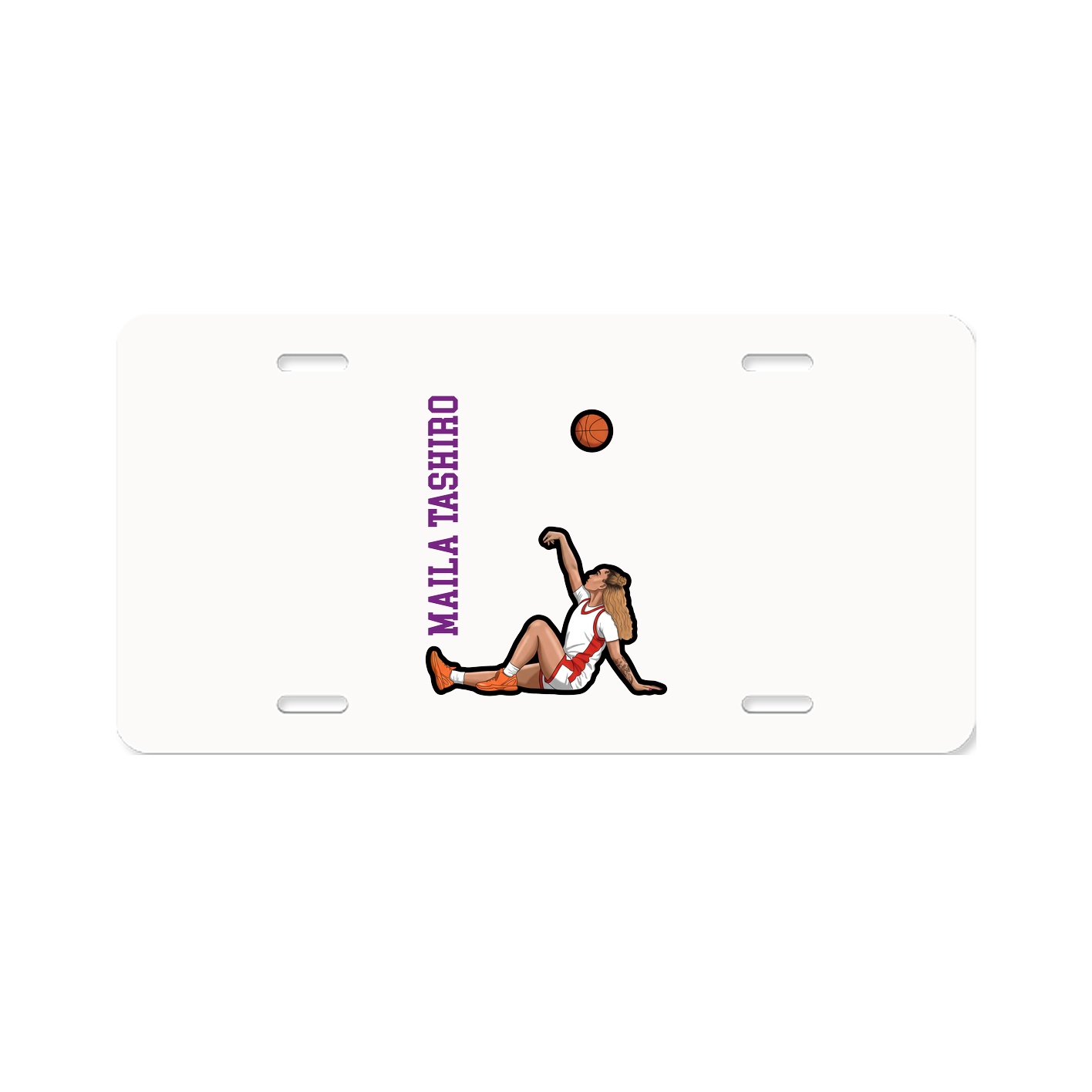 License Plate — Name Vertical in Classic