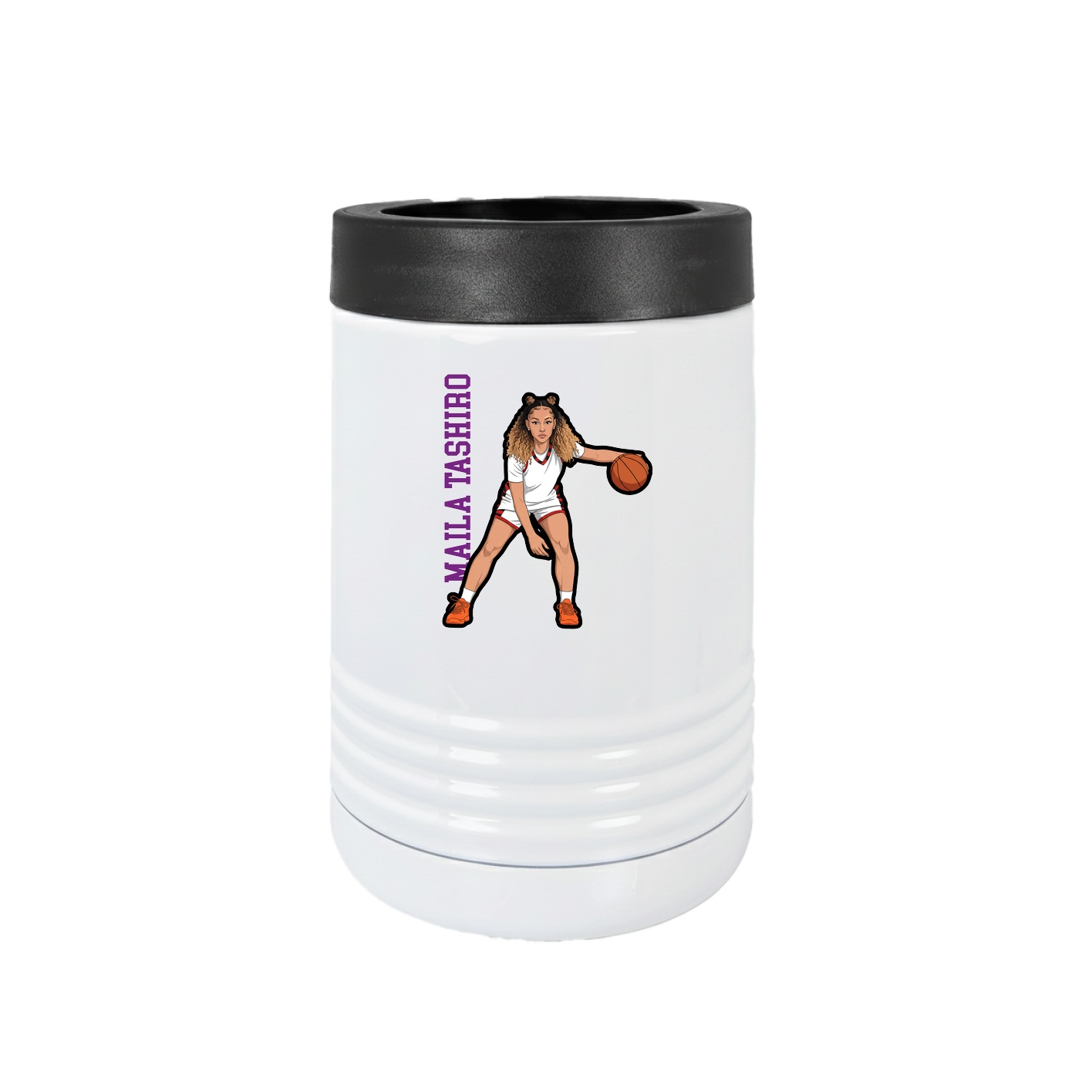 Beverage Holder — Name Vertical in White