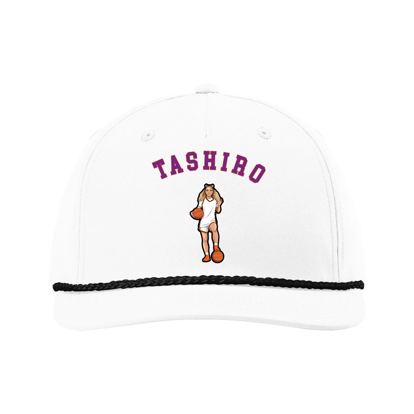 Five-Panel Classic Rope Cap — Shirsey Arch in White