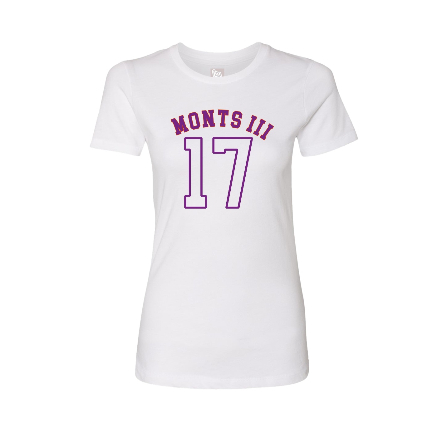 Fitted Women's Tee — Shirsey Arch in White