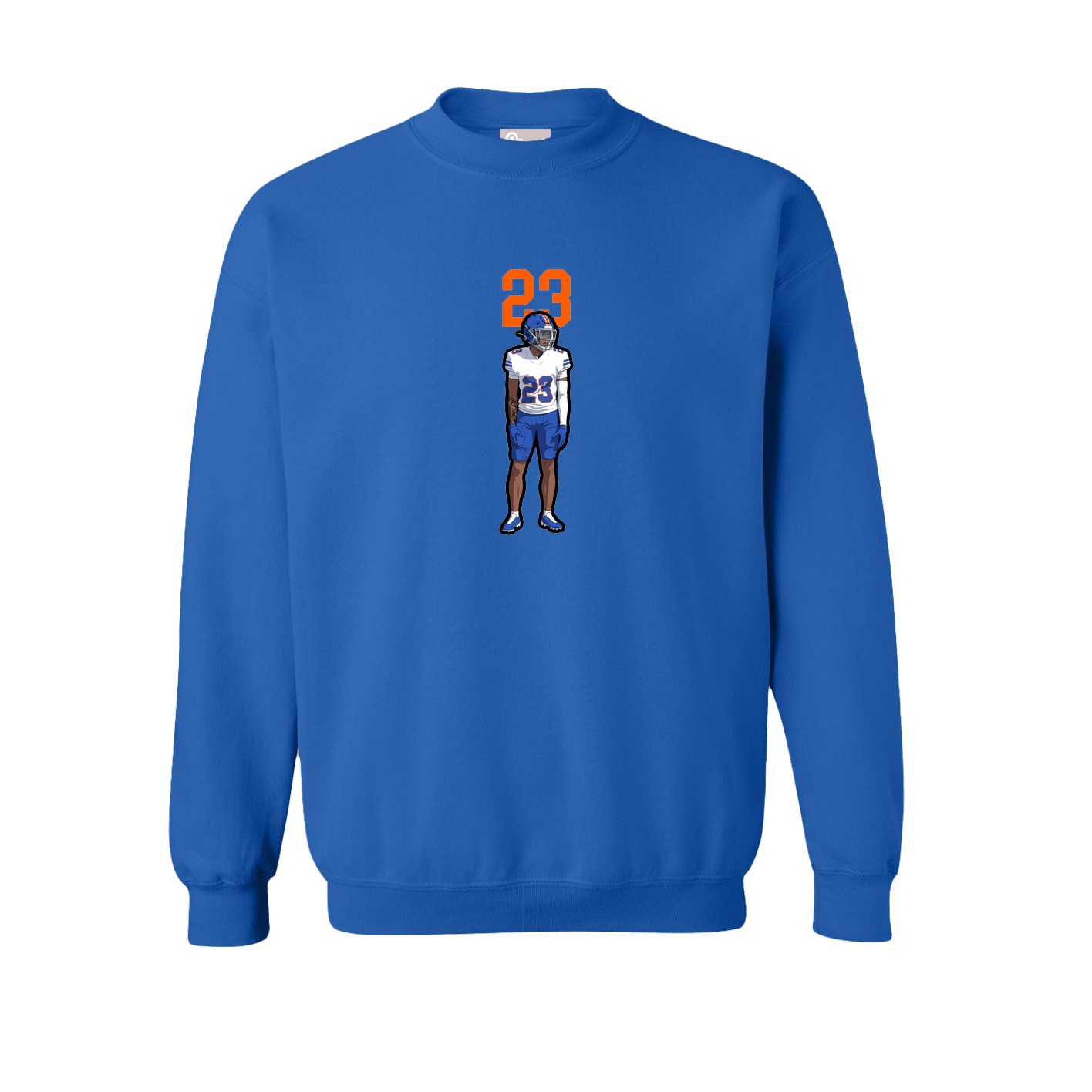 Fleece Crew — Number Top in Royal
